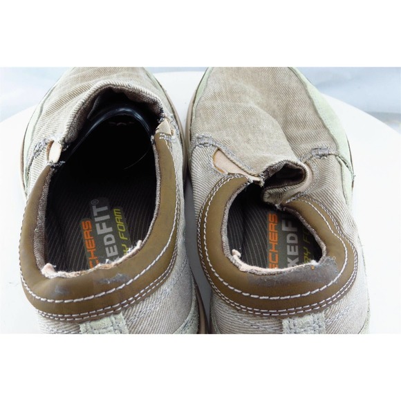 SKECHERS Shoes Sz 7.5 M Brown Loafer Fabric Men 64355 - Picture 6 of 9